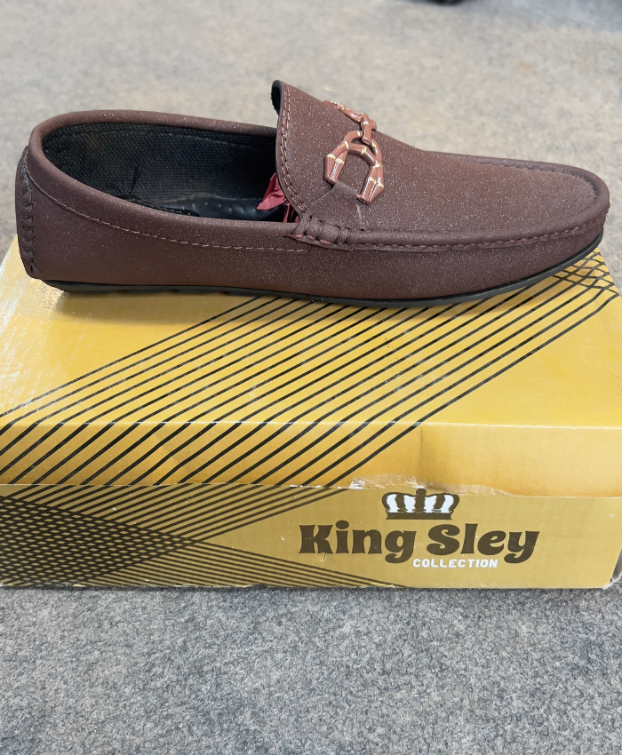 Happy Walk Brown Casual  Loafer With Metal Buckle Footwear For Daily Use